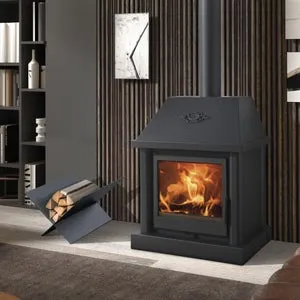 Estufa de leña La Mancha EcoDesign de 8,2 Kw + leñero Helix