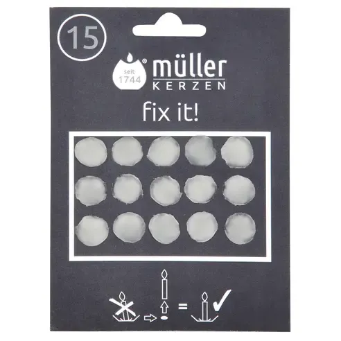 Klebewachsplättchen - weiß - 15 Stück