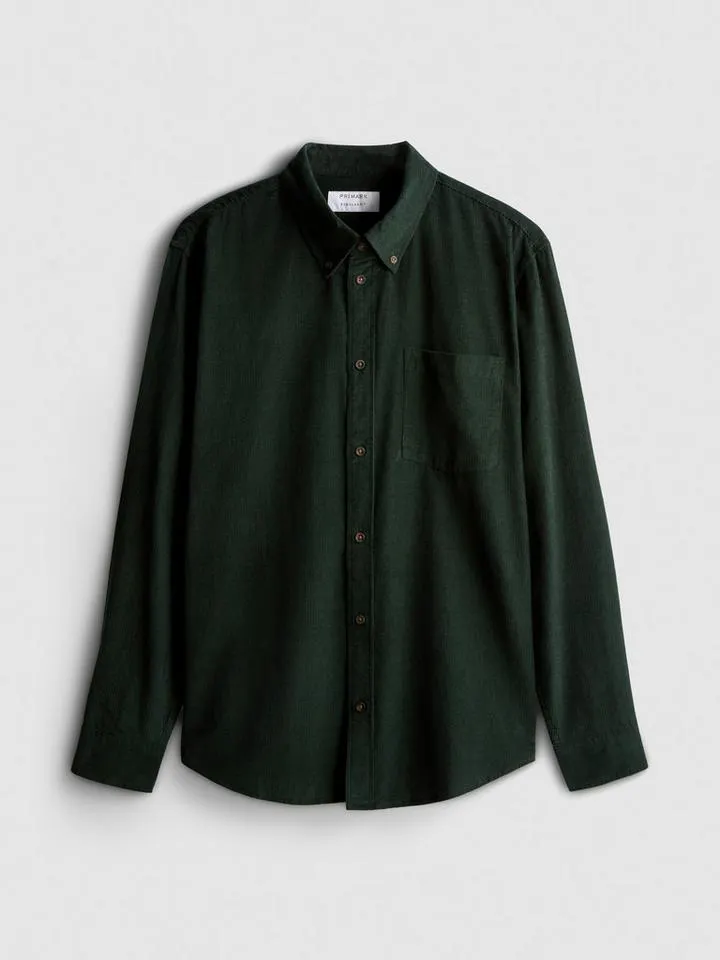 Chemise en velours côtelé de pur coton