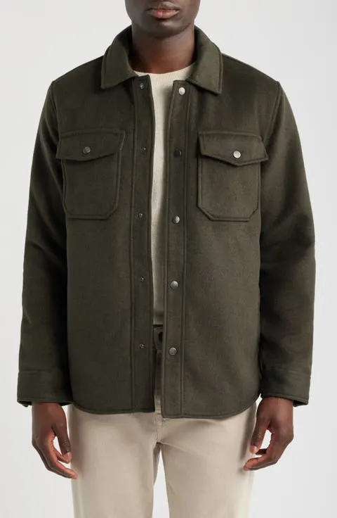 Wool Blend Shirt Jacket