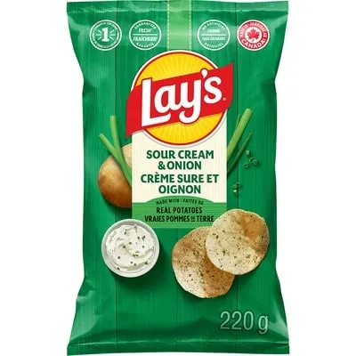 Sour Cream & Onion Flavoured Potato Chips