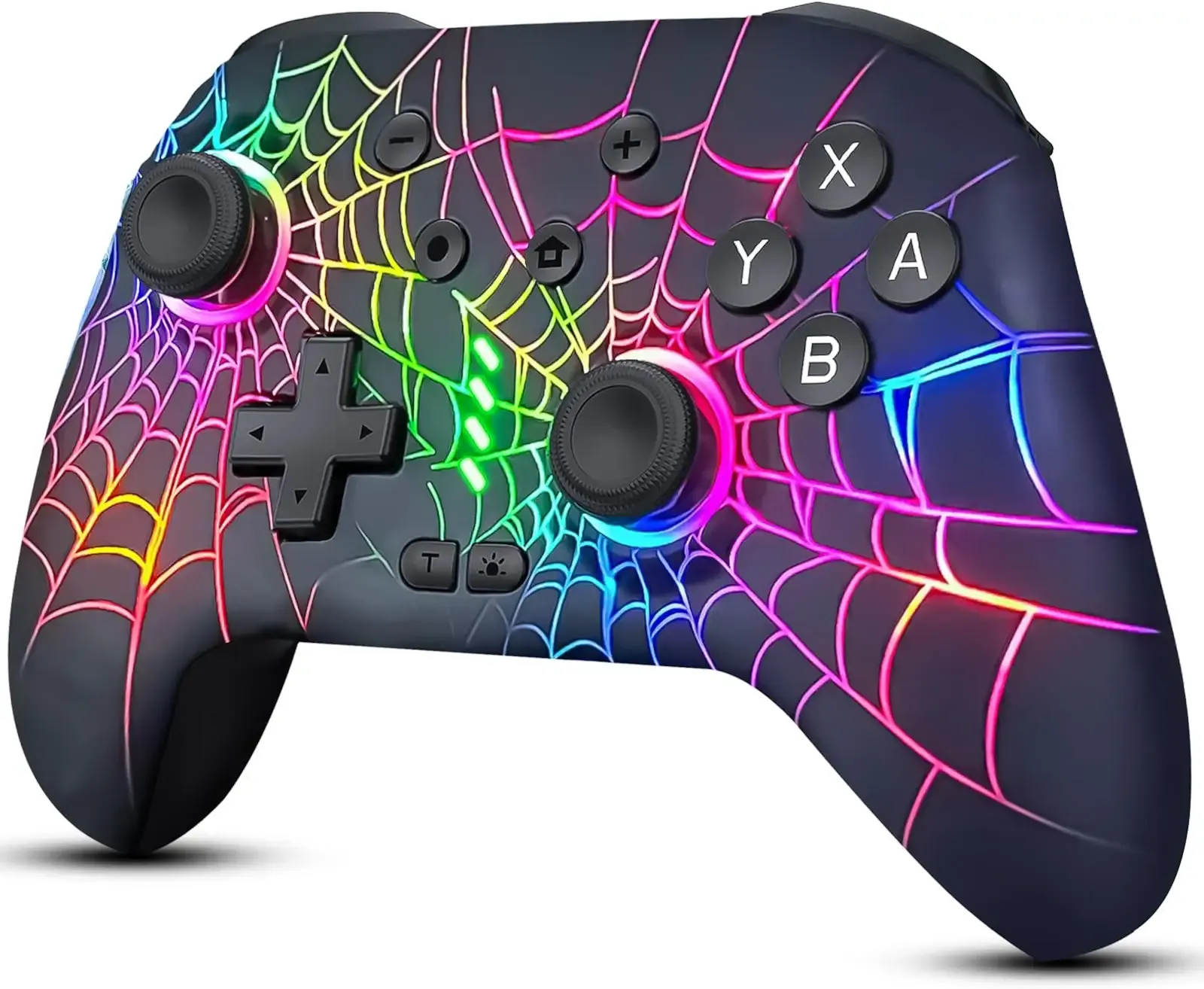 Switch Controller for Nitendo Switch/Switch 2/Switch Lite/Switch OLED | Wireless Pro Controller, Switch Controller Pro, Rechargeable Switch Remote Gamepad with 6-Axis Gyro,10 LED Light, Black