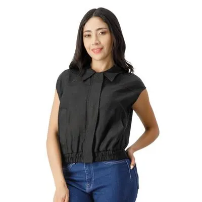Blusa Mxstaza Mujer Lisa Elástico En Cintura
