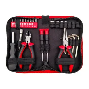 Dr.Bike Kit Attrezzi Mecha Tool. Set Attrezzi Moto sottosella 185x105x40. Kit Moto con Pinza, Tronchesino, Cacciavite a Taglio, Cacciavite a Croce, Po