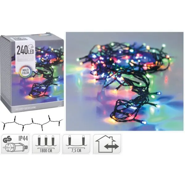 AX8402040 Kerstverlichting 240 LED Multi Color - 18 m