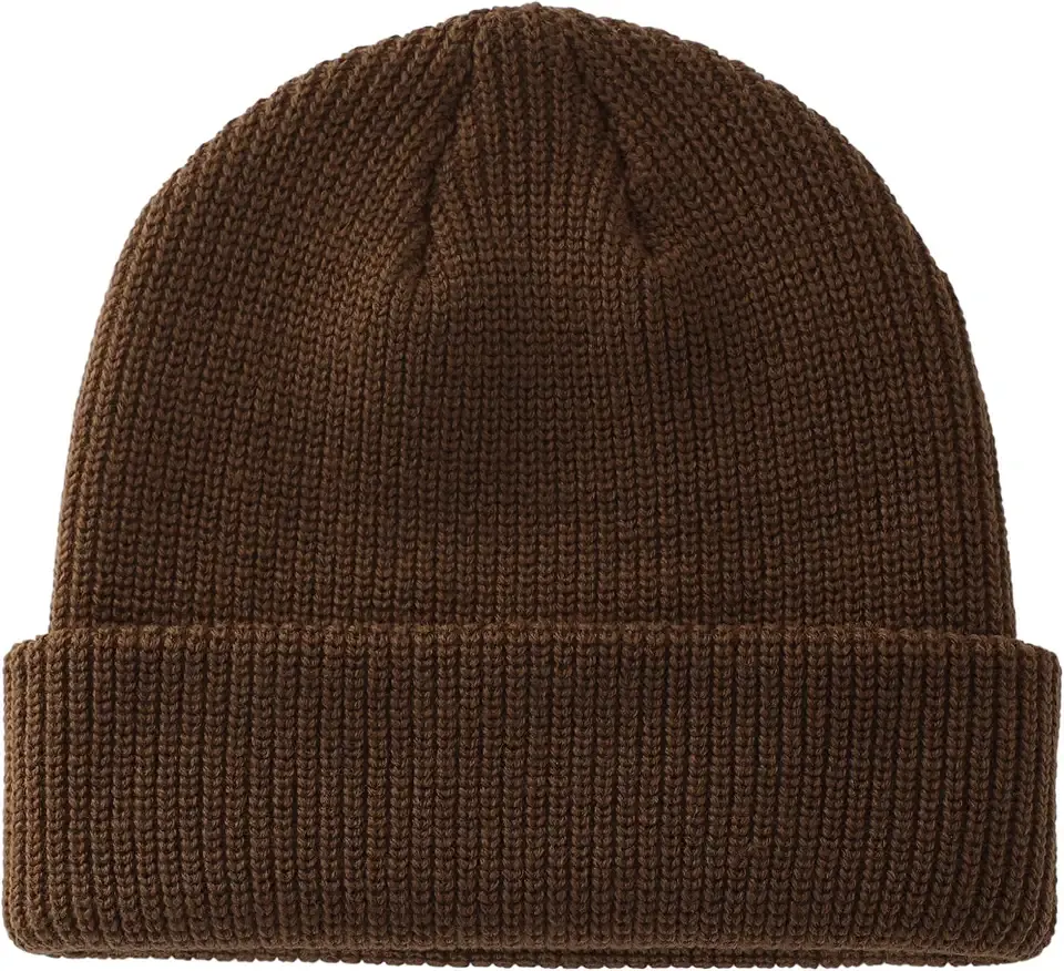 Classic Double Layer Knit Beanie Hat Warm Thick Acrylic Winter Hats Daily Cuffed Beanies Watch Hat for Men Women