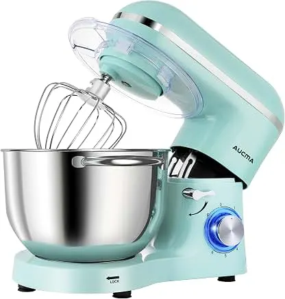 Aucma Stand Mixer,6.5-QT 660W 6-Speed Tilt-Head Foo…