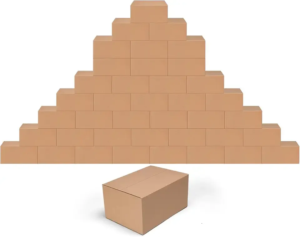 EdenseeLake 40 Pack 10x7x5 inches Shipping Boxes Small Cardboard Boxes for Packing, Moving, Mailing, Brown