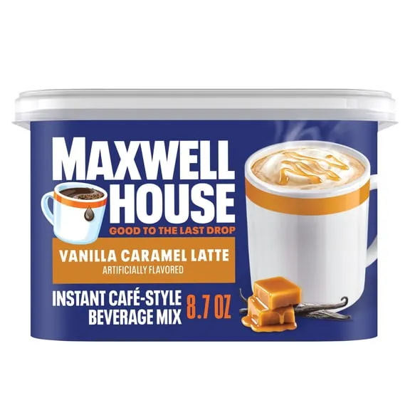 Maxwell House International Vanilla Caramel Latte Cafe Style Beverage Mix, 8.7 oz. Canister $4.68 53.8 ¢/oz