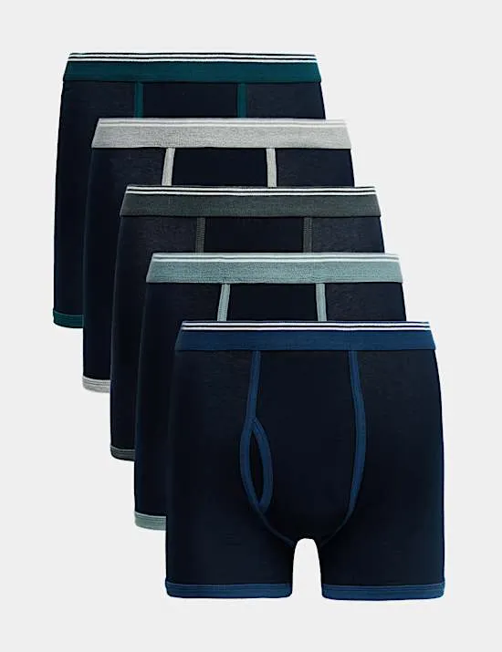 5 Pack Cotton Stretch Cool & Fresh™ Trunks