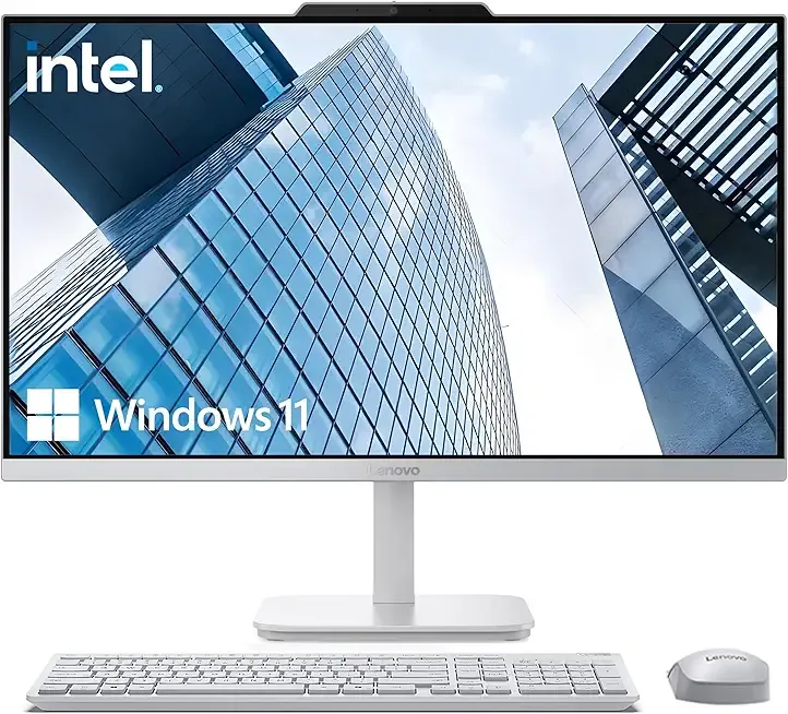 Lenovo 24" FHD All-in-One Desktop Computer for Home & Office, Intel Processor, 16GB RAM, 1TB Storage(512GB SSD & 512GB Portable HDD), WiFi 6, HDMI, Business AIO, Wireless Keyboard & Mouse, Win11