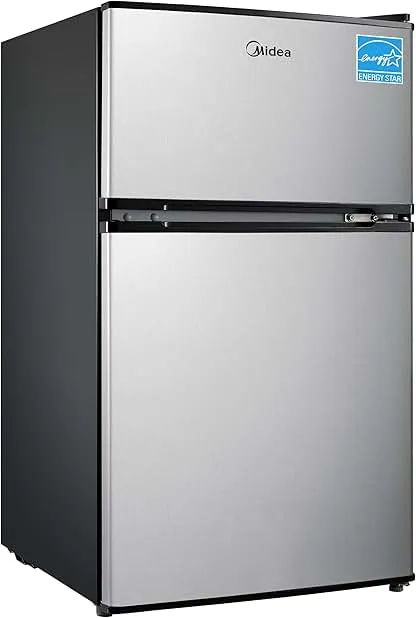 Midea WHD-113FSS1 Compact Refrigerator, 3.1 cu ft, Stainless Steel Midea WHD-113FSS1 Compact Refrigerator, 3.1 cu ft, Stainles…
