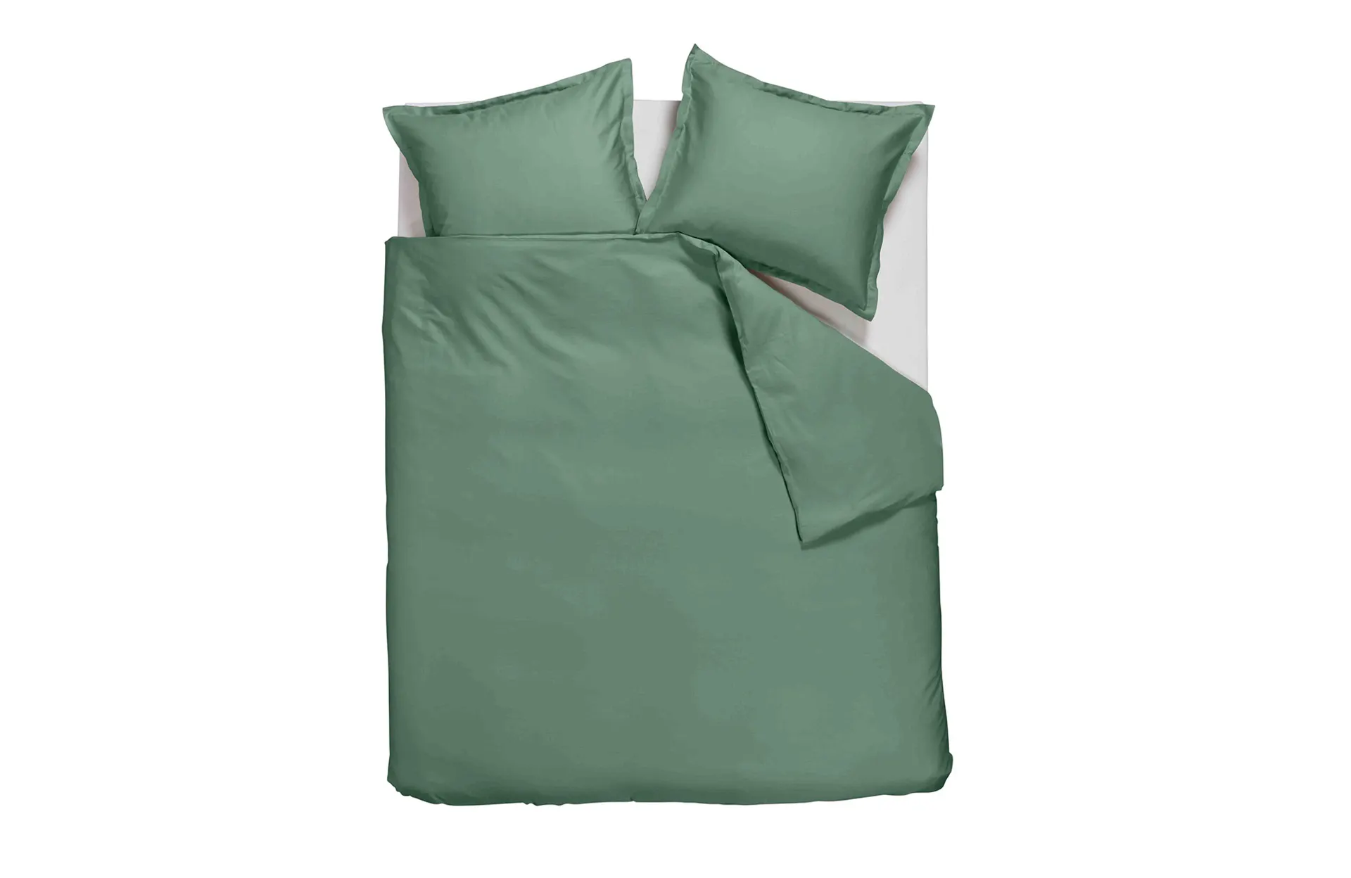 Ambiante Satin Dekbedovertrek Uni Green