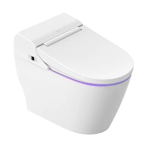 STYLEMENT 1-Piece 1.12 GPF Dual Flush Elongated Standard Smart Bidet Toilet in White