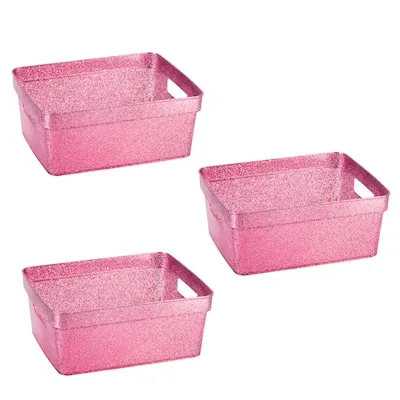 Multiple sizes Clear Plastic/metal Stackable Bin 10 -Pack