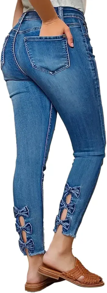 Skinny High Rise Butt Lifting Stretchy Jeans for Women