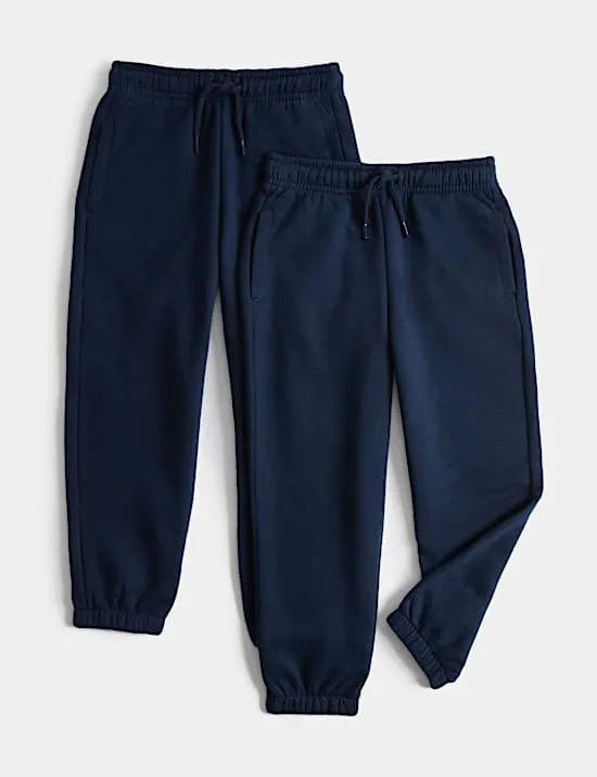 2er-Pack Jogginghosen mit hohem Baumwollanteil (2–8 Jahre)