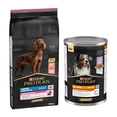 Croquettes PURINA PRO PLAN 16 kg + boîtes 12 x 400 g offertes !