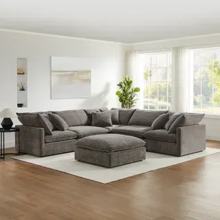 Mira 6-piece Fabric Modular Sectional