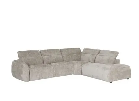 Hoeksalon Roll 329x265cm - stof - turtledove met relax