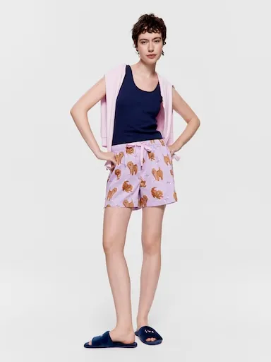 Lilac Cavoodle 100% Cotton Mid Short