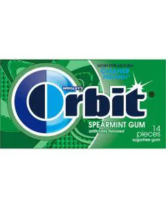 Orbit Spearmint Sugar Free Chewing Gum, 14 pc