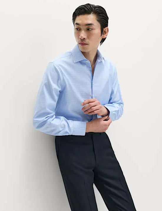 Regular Fit Luxury Pure Cotton Check Shirt