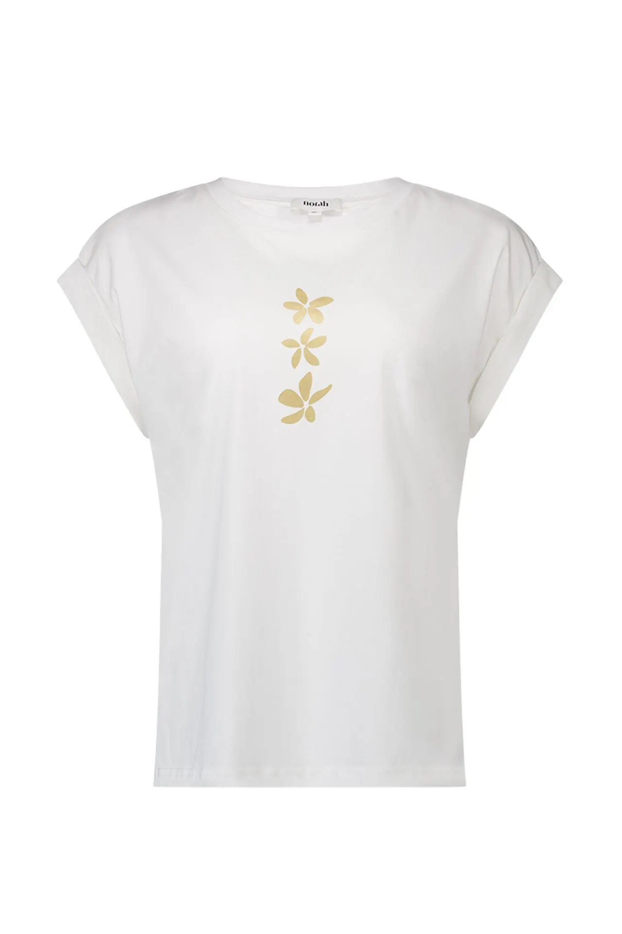 Off-white shirt met bloemen