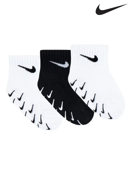 Nike White Infant Gripper Socks 3 Pack