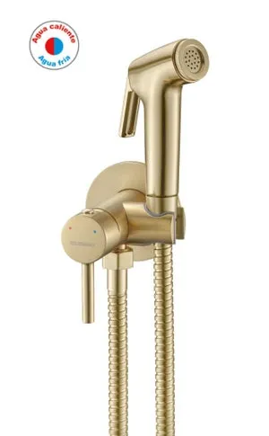 Ducha inodoro EDOUARD ROUSSEAU agua fría/caliente dorado cepillado 150 cm de largo