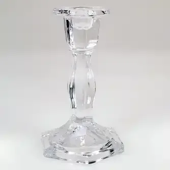 Boston Living Glass Taper Candle Holder 15cm Clear