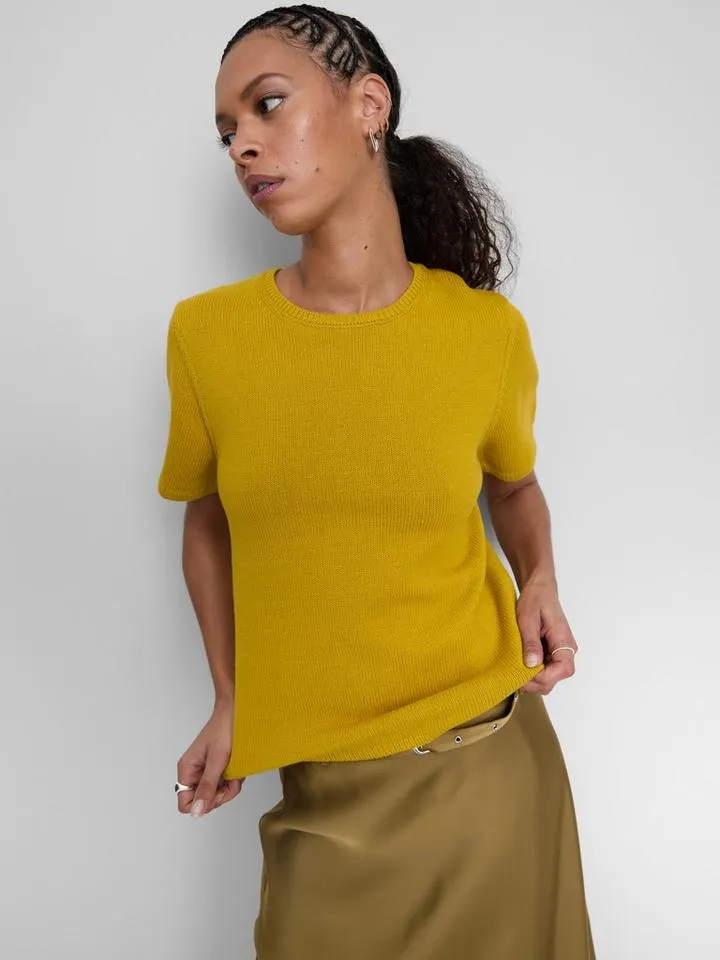 T-shirt tricoté en pur coton