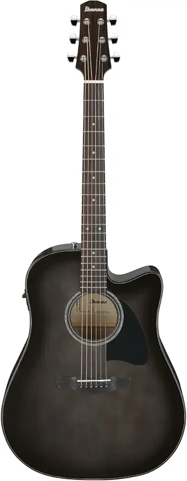 Ibanez AAD77CE Transparent Black Sunburst High Gloss Acoustic Electric Guitar