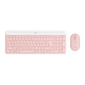 Combo Teclado y Mouse Logitech MK470 Rosa