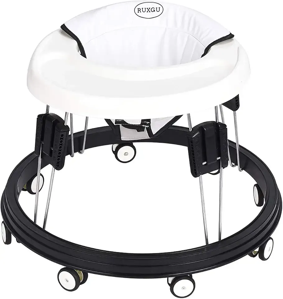 The Foldable Baby Walker, Suitable for 66-80cm Height Wheeled Baby boy and Girl Walker, Mute Anti-Rollover Baby Walker, Avoid Bicycle Rollover, Foldable Baby Chair