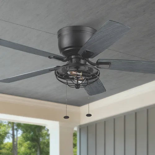 Patriot Lighting™ Annetta 52" Matte Black LED Indoor/Outdoor Ceiling Fan