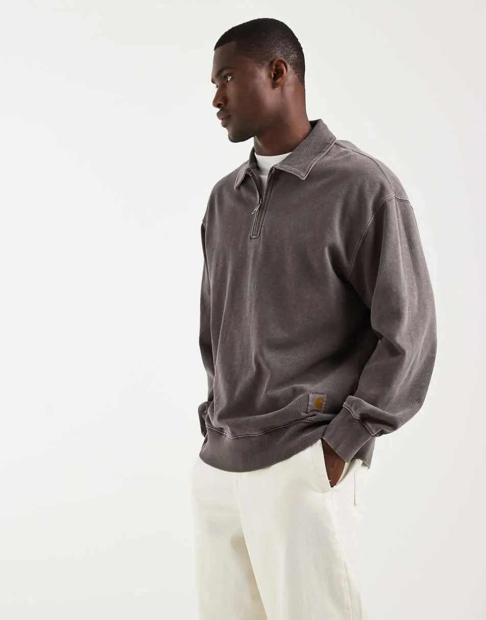 Carhartt WIP harper polo sweatshirt in brown