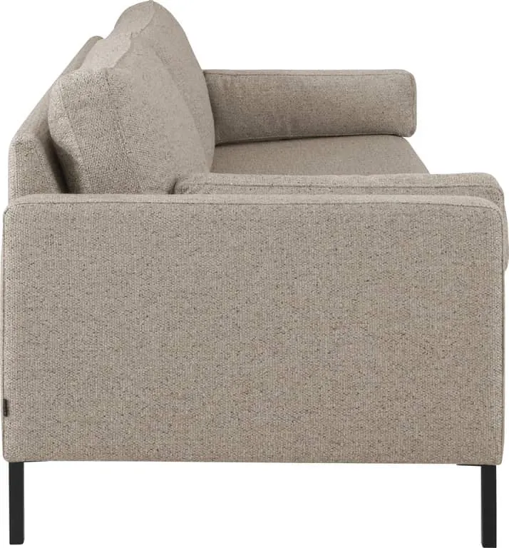 Nobel 3,5-seter stoff Strong 427/11 beige, dun rygg, svarte ben