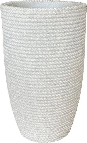 Vaso Bali in polietilene beige H 70 x ø 41 cm