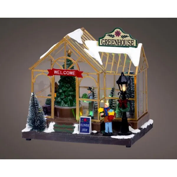 LED Scenery Verlicht Kersthuisje Plastic Steady Binnen