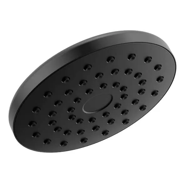 Delta PivotPro 1-​Spray Patterns 7 in.​ Wall Mount Fixed Shower Head in Matte Black