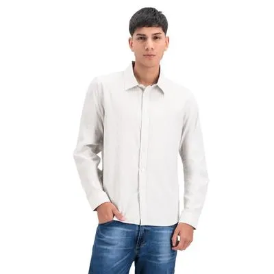 Camisa Hummo Hombre Diseño De Cuadros Puños Ajustables