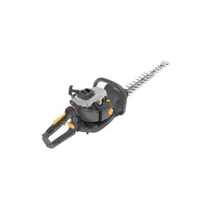 Tagliasiepi a benzina Alpina AHT 555 con lame a doppio taglio da 60 cm, diametro del ramo 27 mm, motore da 225 cc e impugnatura girevole.