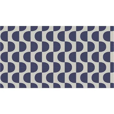 Reversible Outdoor Rug 59.06 in x 35.40 in - Navy Geo