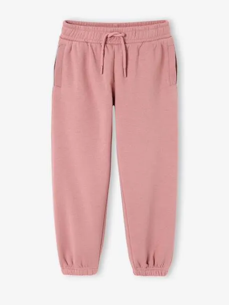 Jogging fille Basics long cordon - vieux rose
