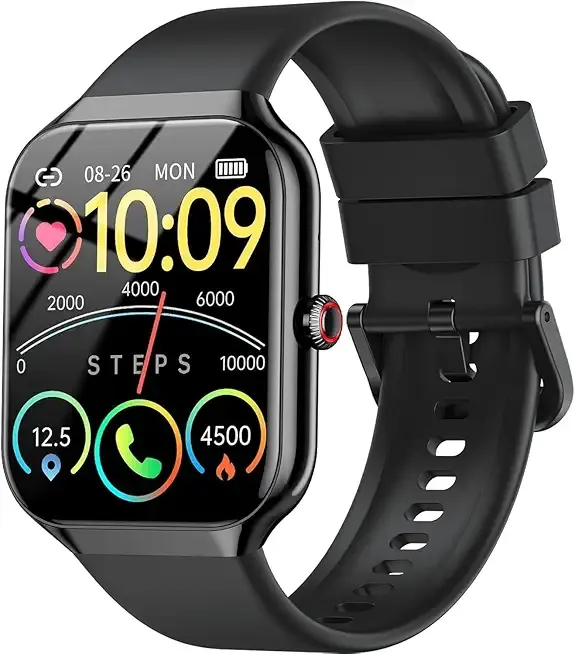 Smart Watch for Men Women(Answer/Make Calls), 2026 New 1.96" HD Smartwatch, Fitness Tracker with 110+ Sport Modes, IP68 Waterproof Pedometer, Heart Rate/Sleep/Step Monitor for Android iOS, Black