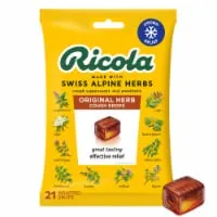 Ricola Cough Suppressant Throat Drops and Sore Throat Relief Original Herb