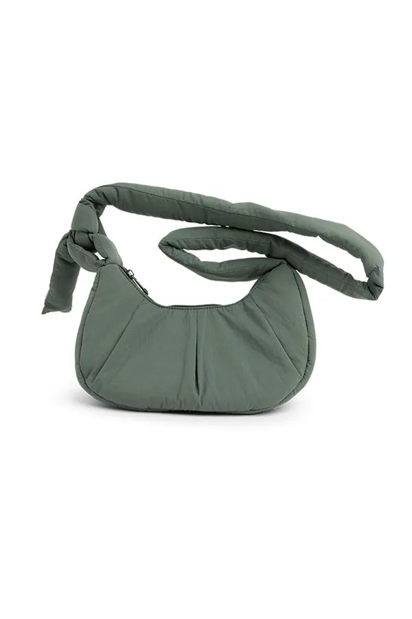 Groen gewatteerde crossbody tas