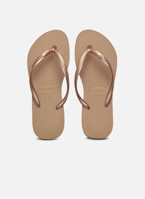 Slippers Slim Metallic F dames goud en brons