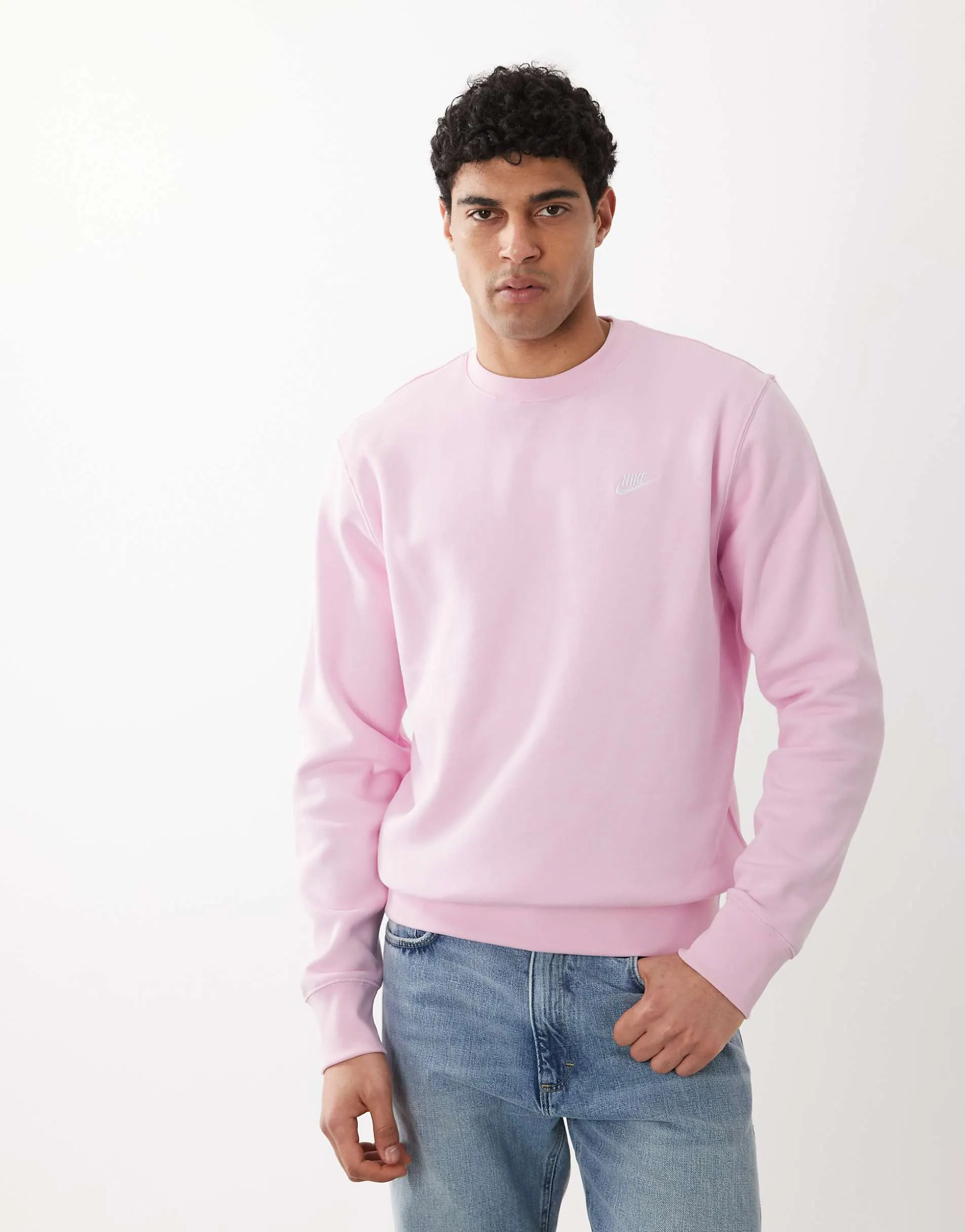 Nike Club sweatshirt in pink